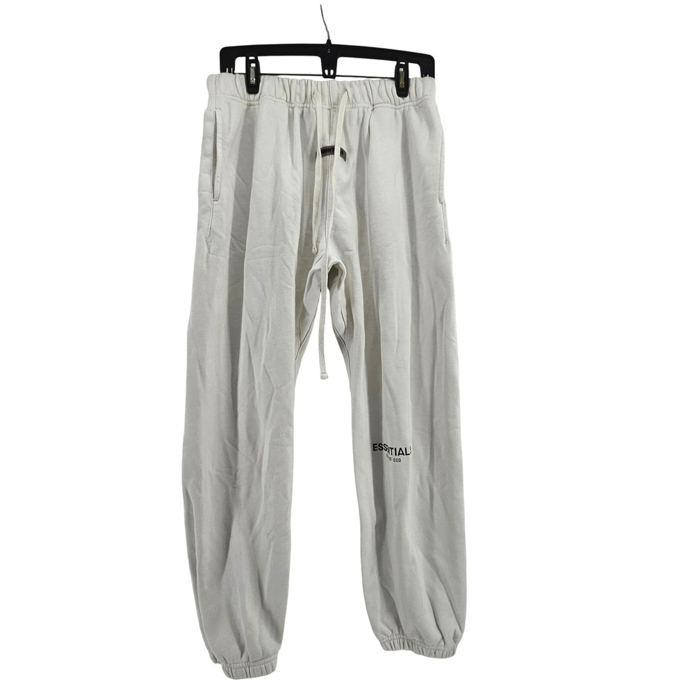 FEAR OF GOD ESSENTIALS Sweatpants White Jogger Size XL Streetwear Comfy Athletic